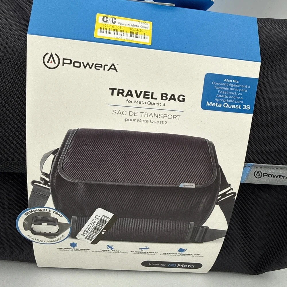 PowerA Meta Quest Carrying Case with Cleaning Accessories: Fits Meta Quest 3,